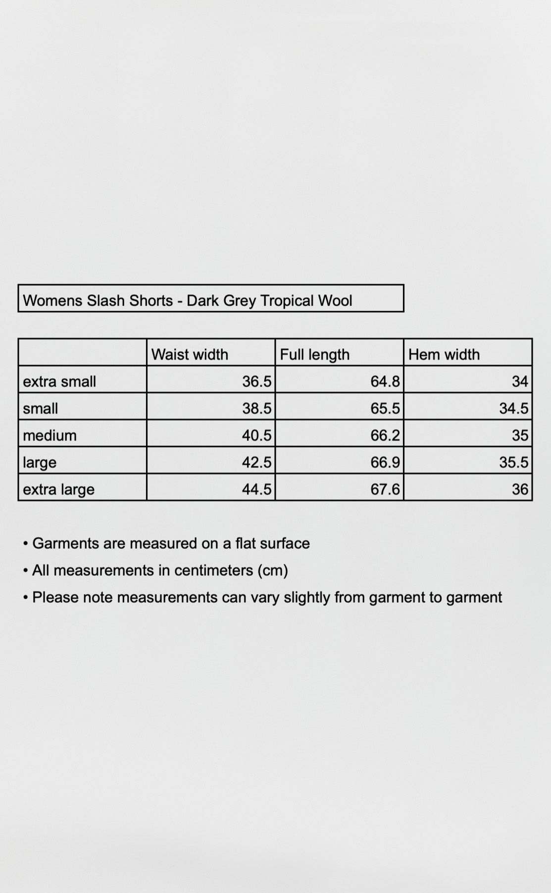 Womens Slash Shorts - Dark Grey Tropical Wool