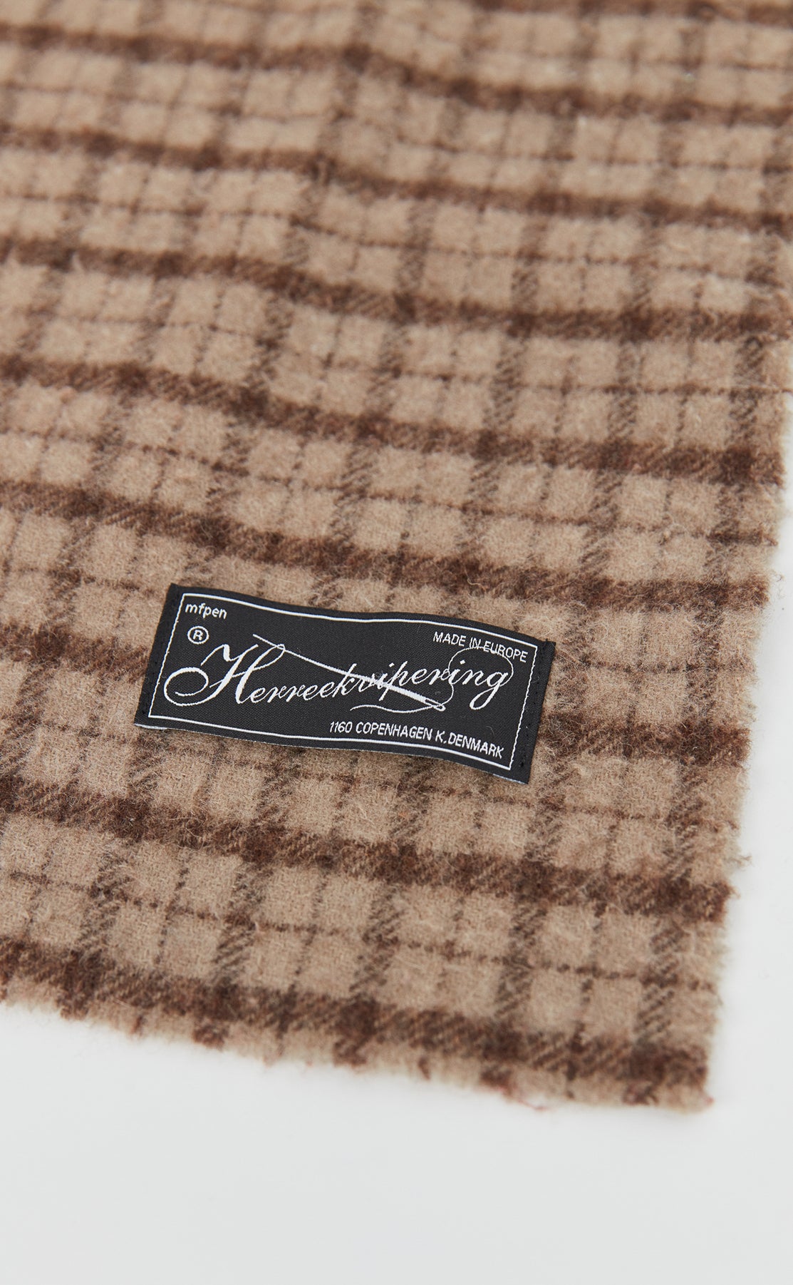 Wool Scarf - Brown Check