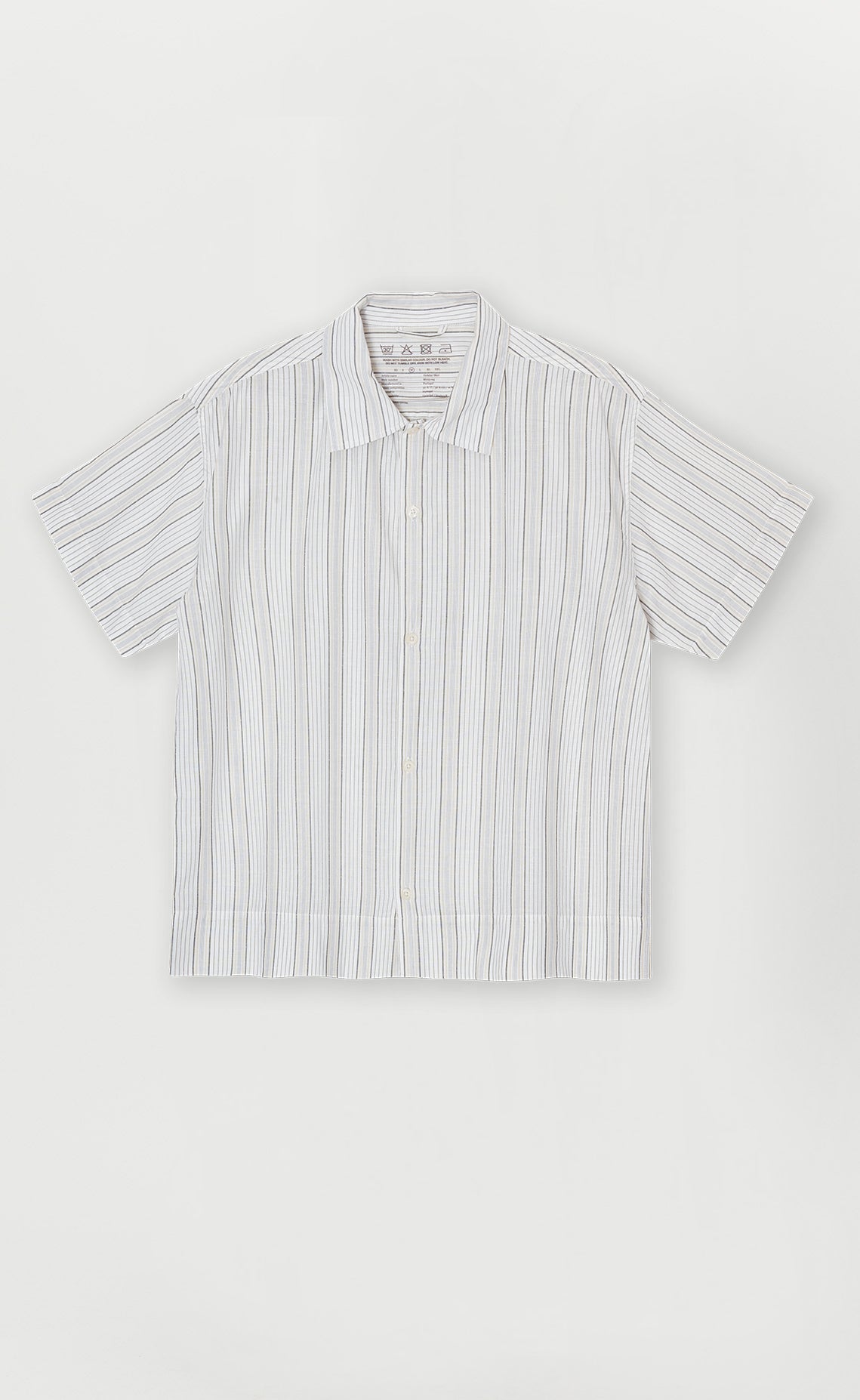 Holiday Shirt - Grey Striped Silk