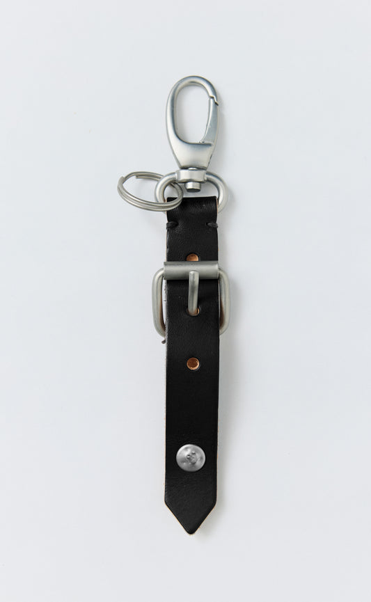 Leather Key Charm - Black