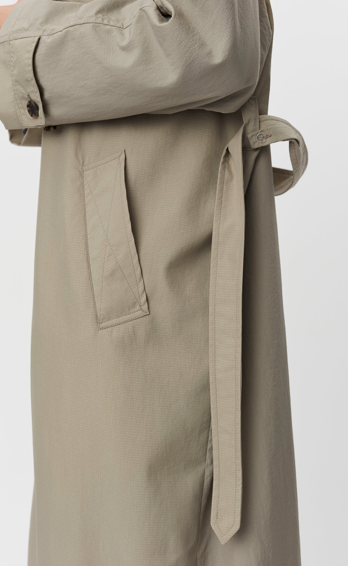 mfpen SS24 Womens Installation Coat - Recycled Taupe Ripstop