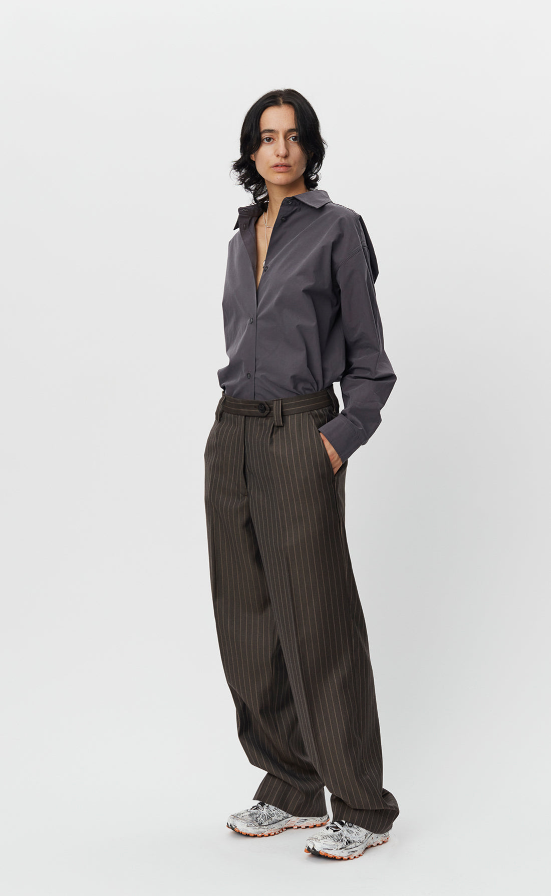 Primary Trousers - Brown Stripe
