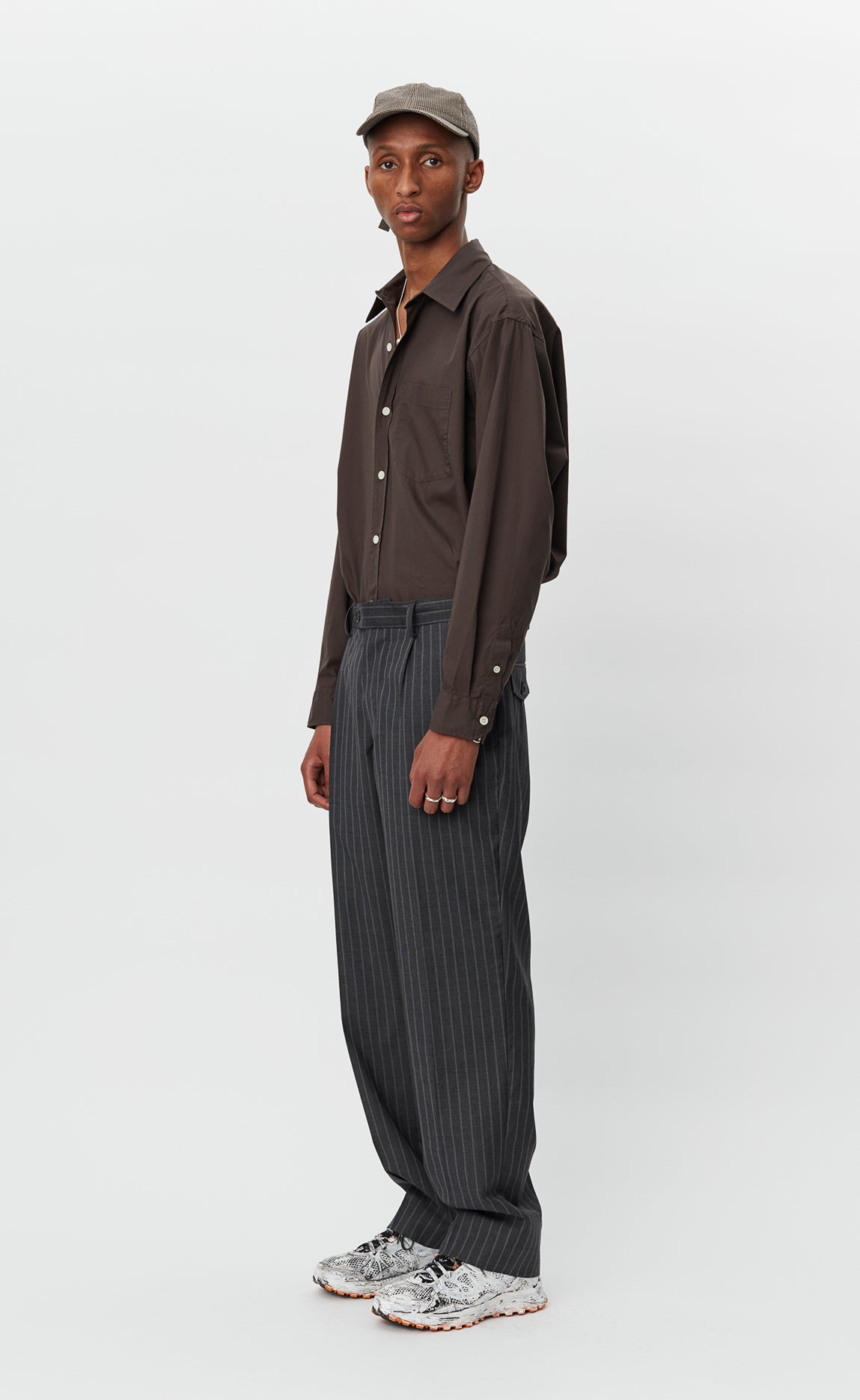 Formal Trousers - Grey Pinstripe
