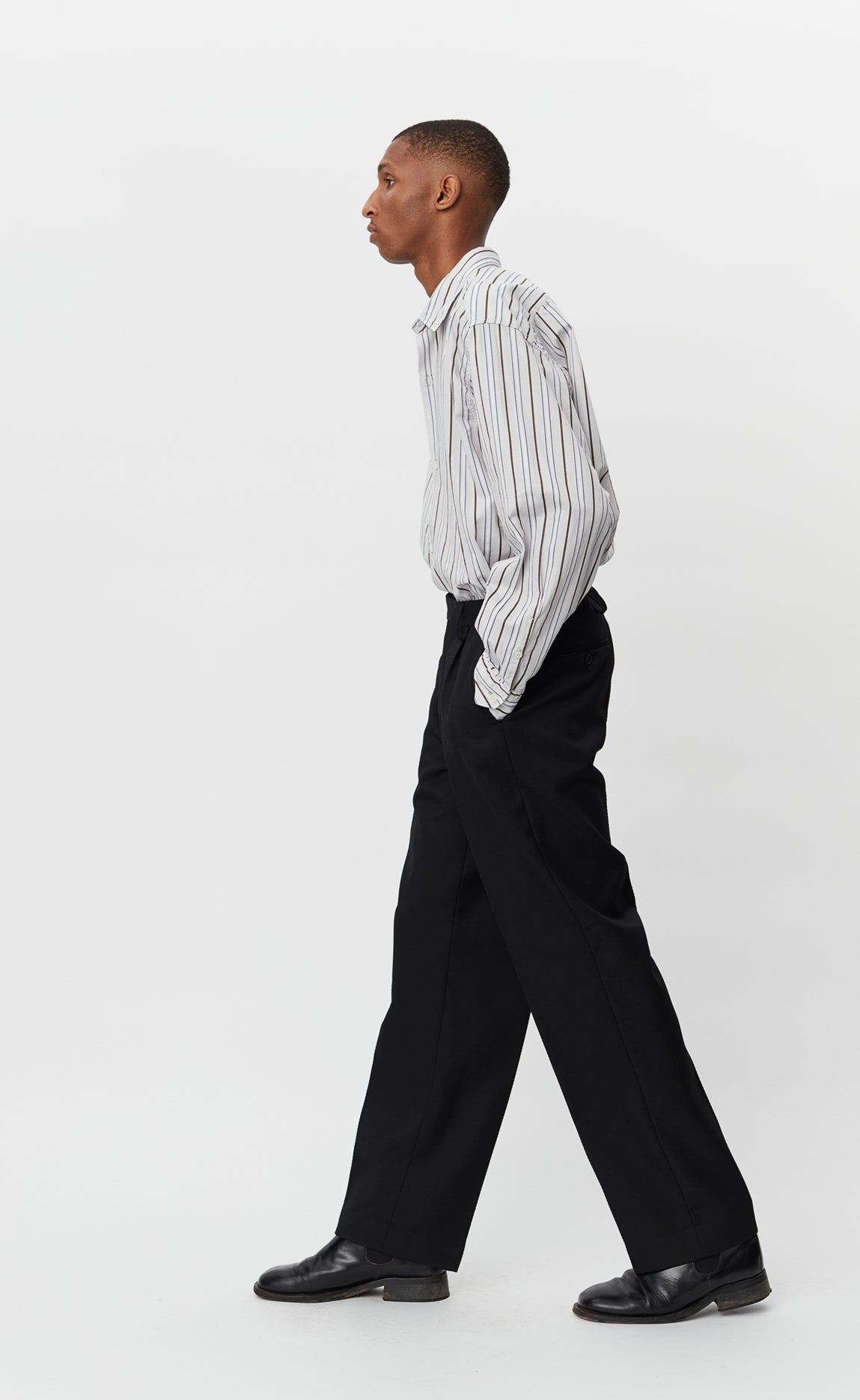 Service Trousers - Black Wool Cavalry Twill