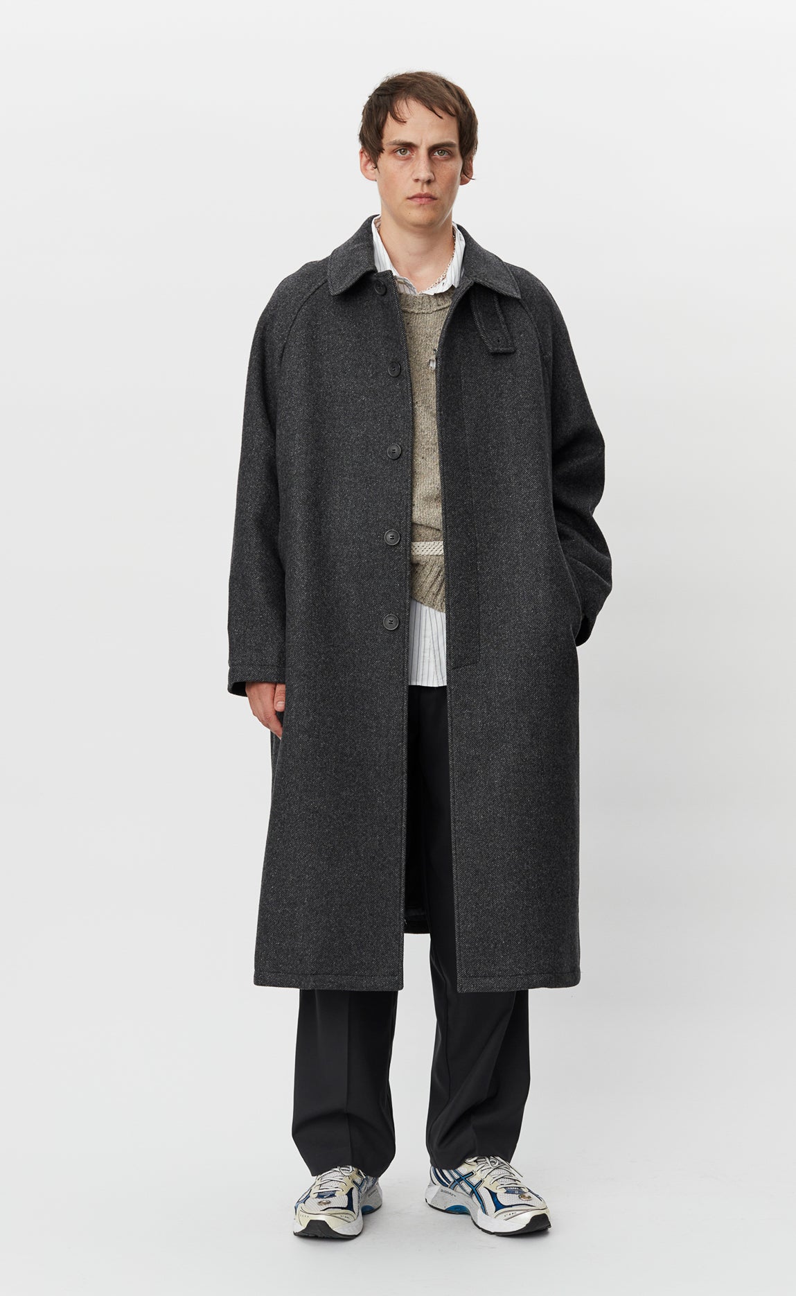 Installation Coat - Grey Recycled Wool