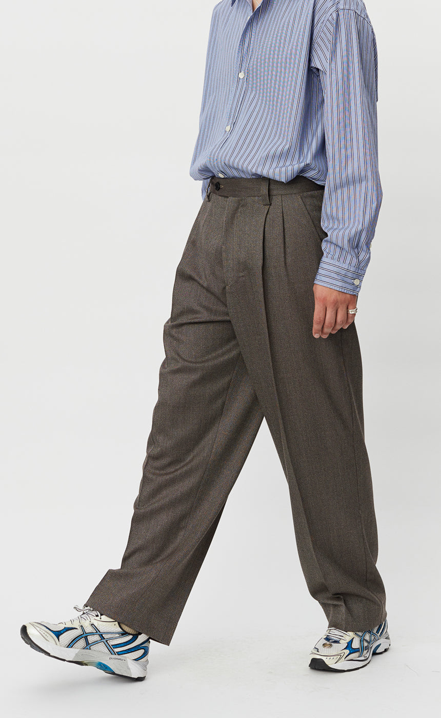 Classic Trousers - Dark Grey Wool Twill