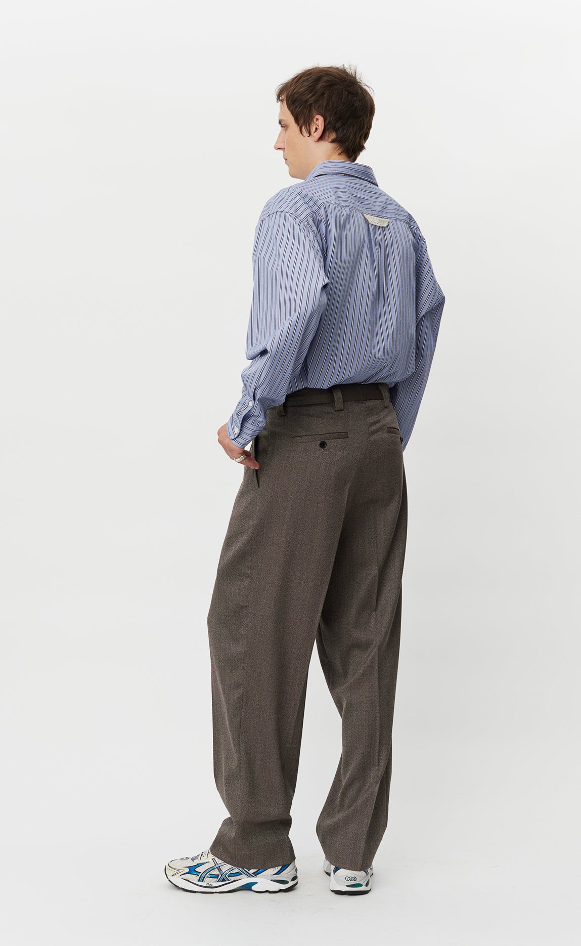 Classic Trousers - Dark Grey Wool Twill