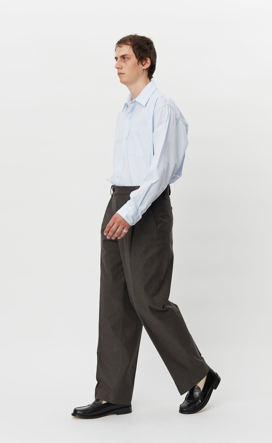 Service Trousers - Grey Mud Stripe