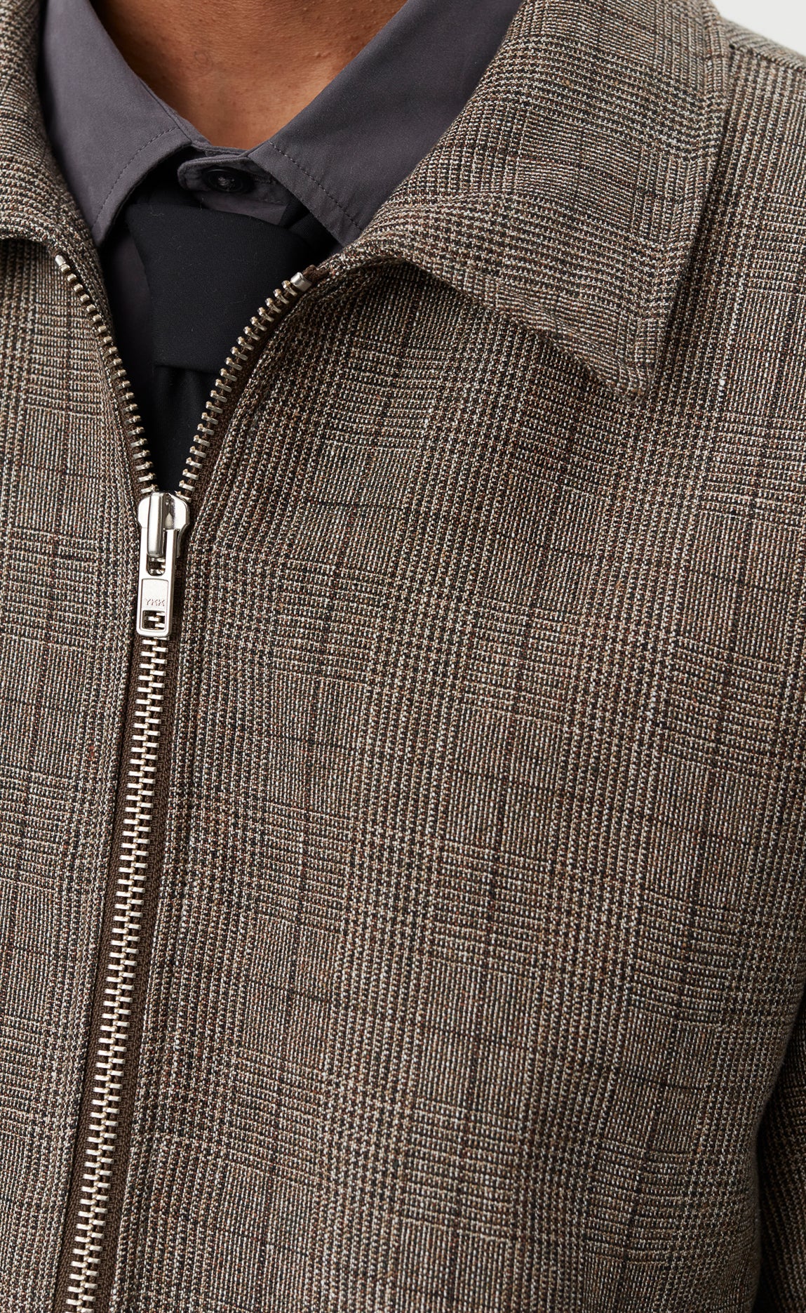 Mail Jacket - Glen Check Linen