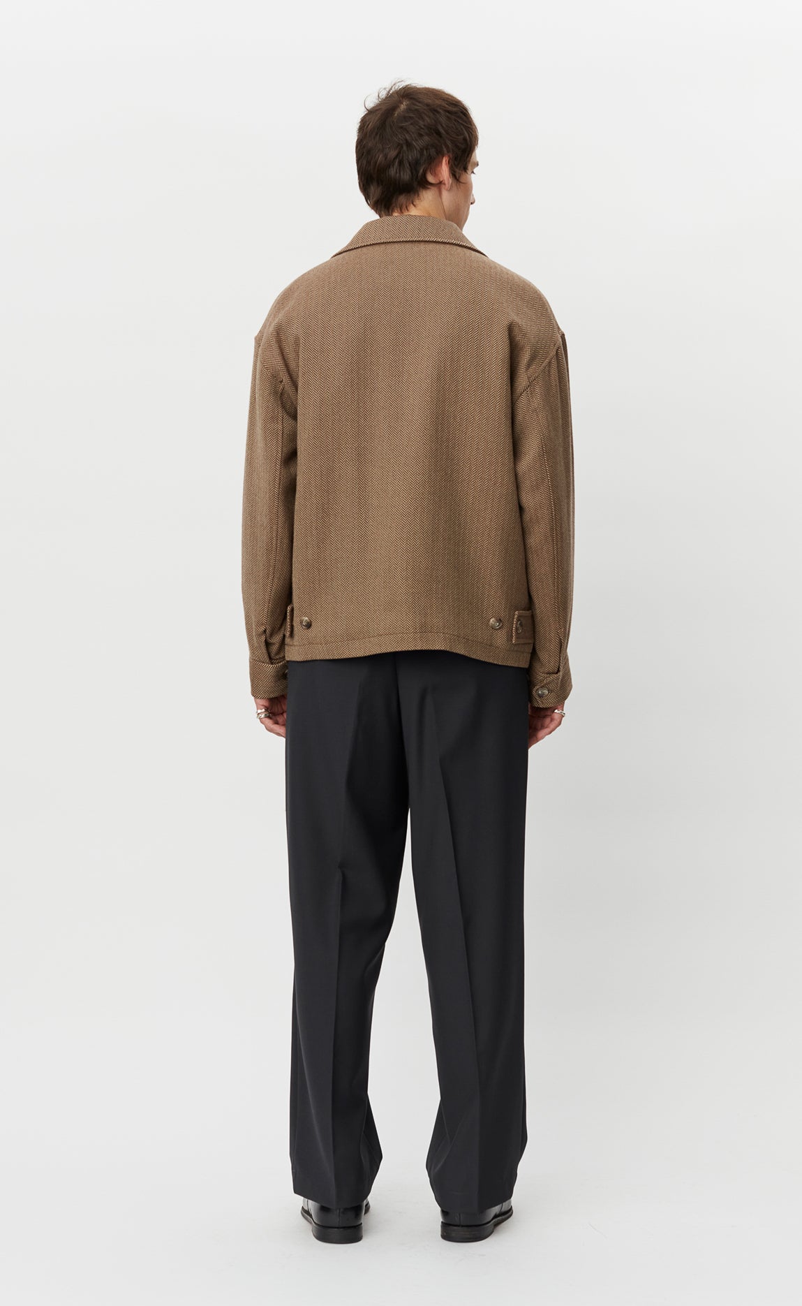 Mail Jacket - Brown Herringbone Wool