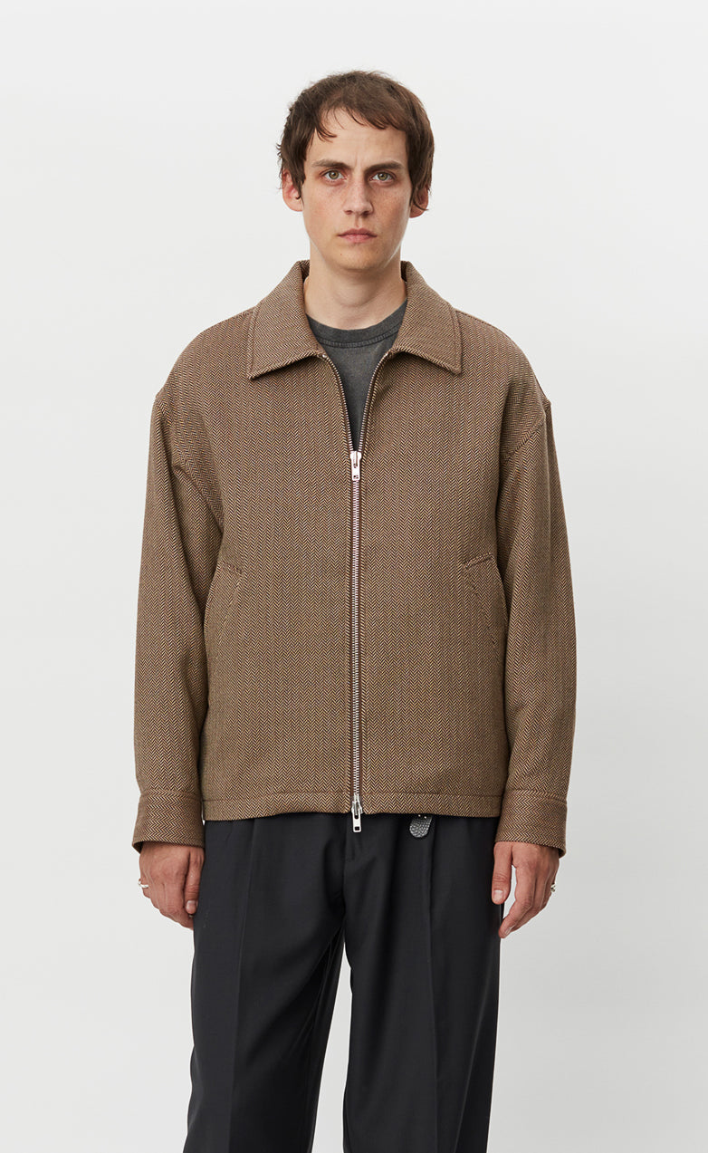 Mail Jacket - Brown Herringbone Wool