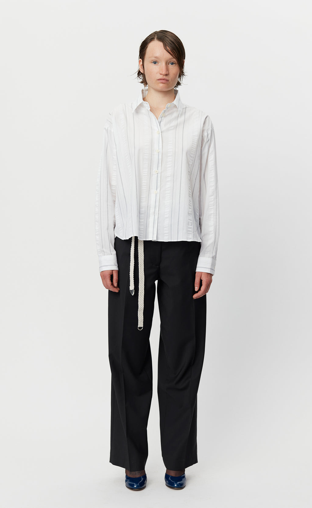 mfpen SS24 Exec Shirt - White Stripe
