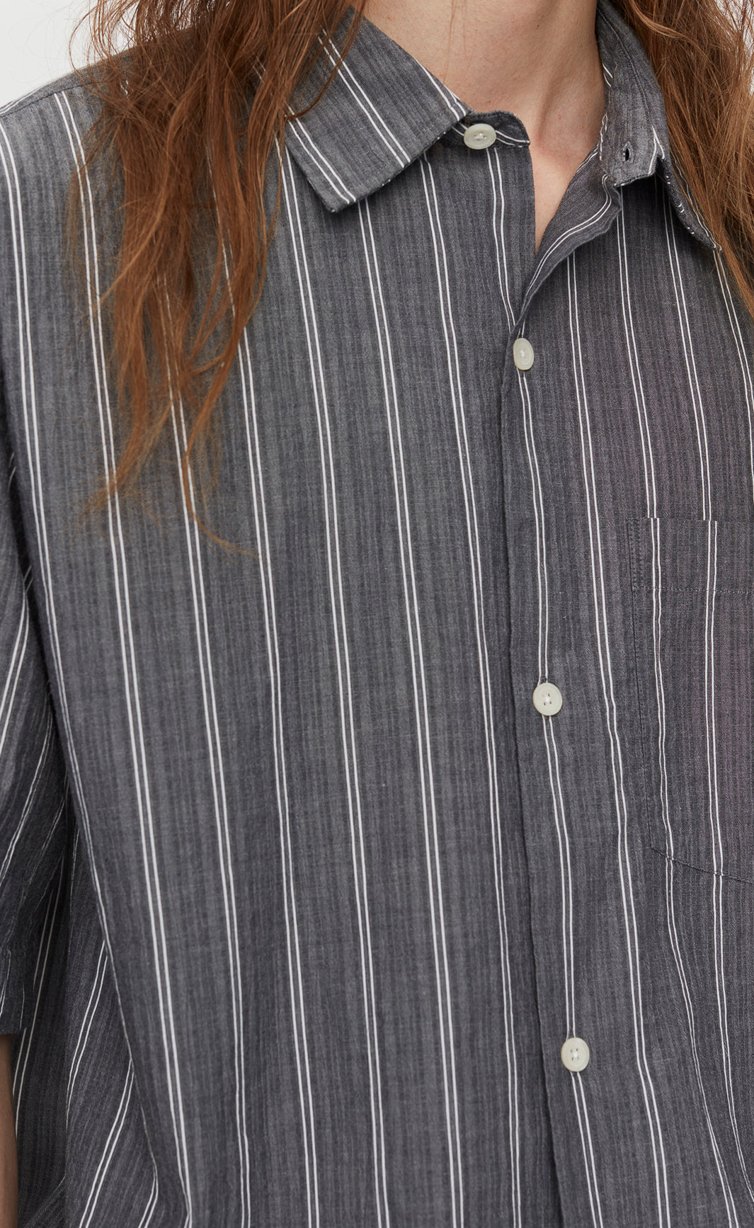 mfpen SS24 Input Shirt - Grey Stripe
