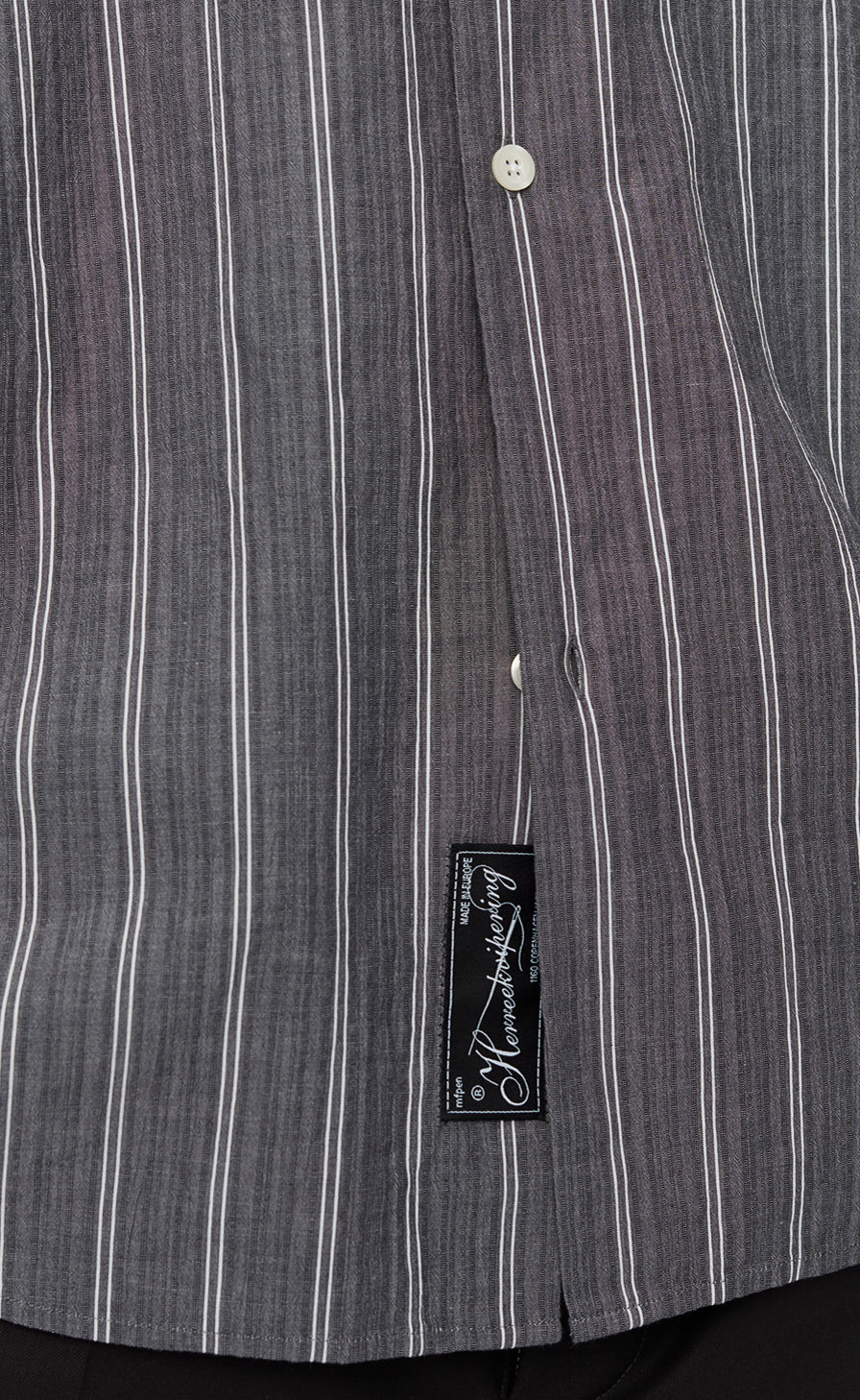mfpen SS24 Input Shirt - Grey Stripe