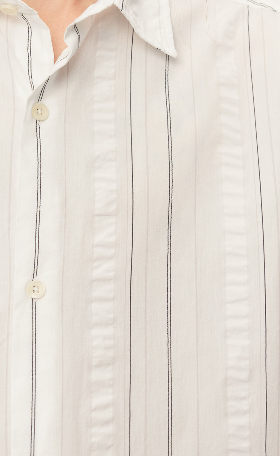 mfpen SS24 Generous Shirt - White Stripe