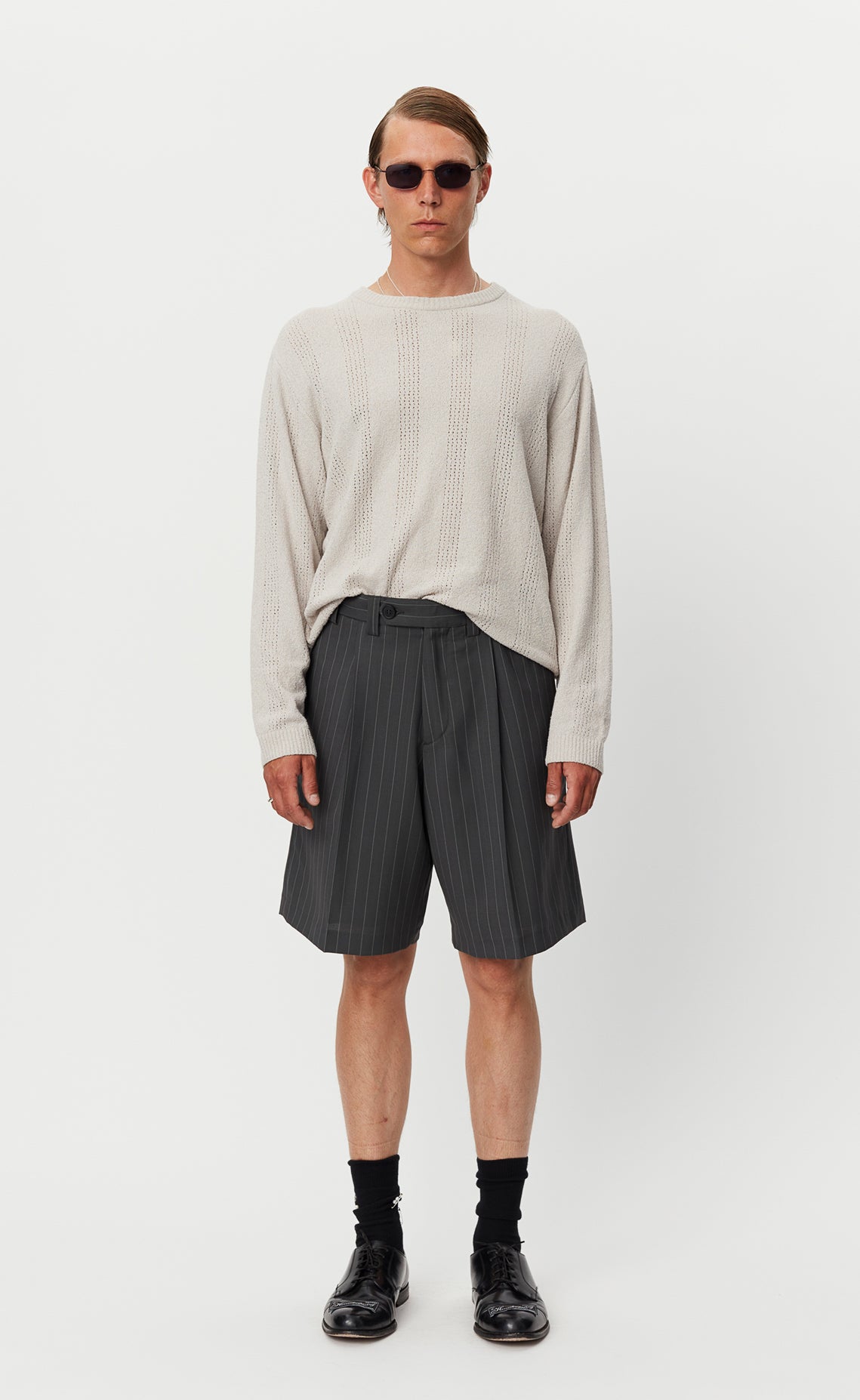 mfpen SS24 Classic Shorts - Anthracite Pinstripe