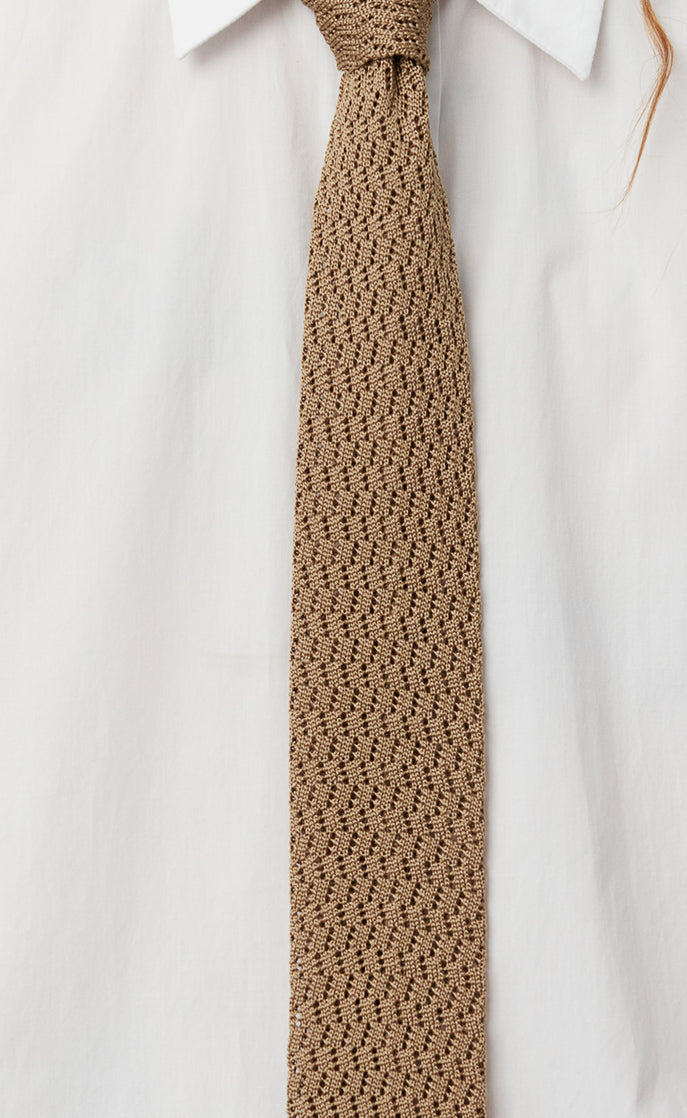 mfpen SS24 Crochet Tie - Taupe