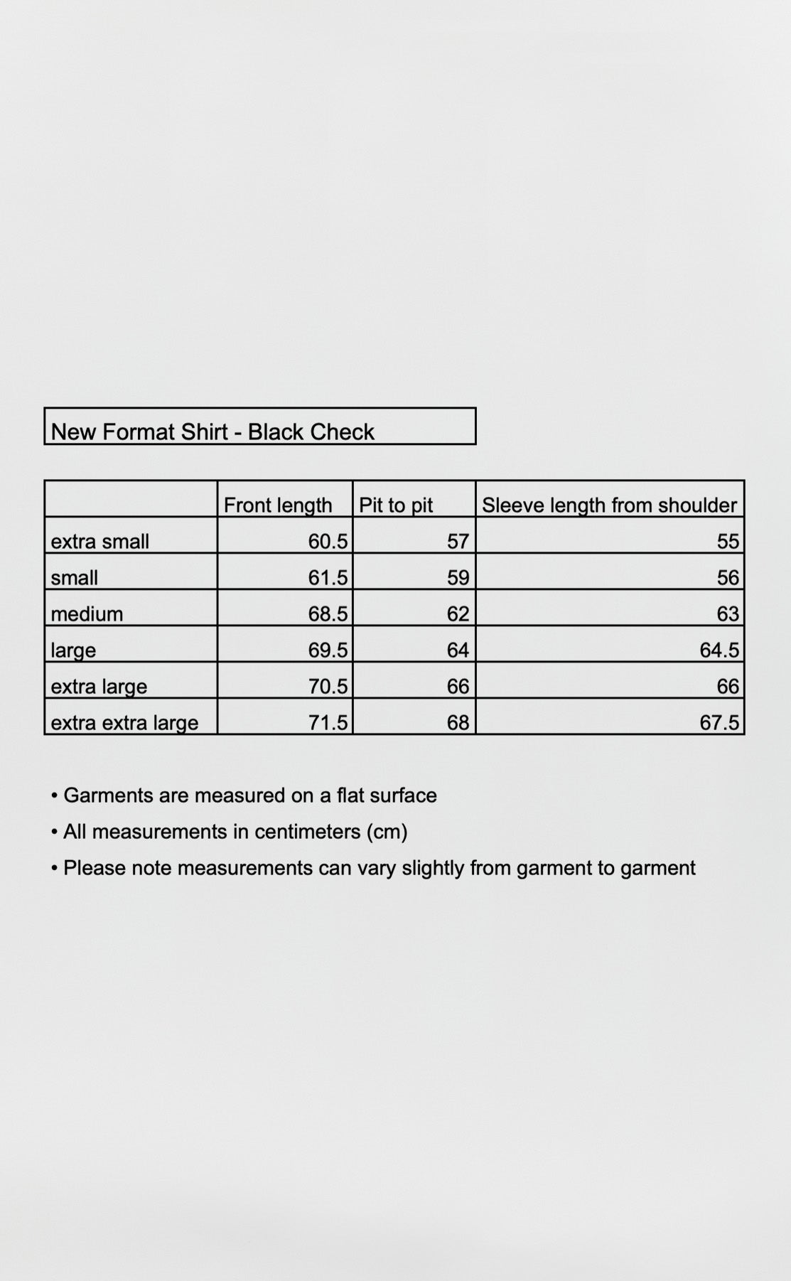 New Format Shirt - Black Check