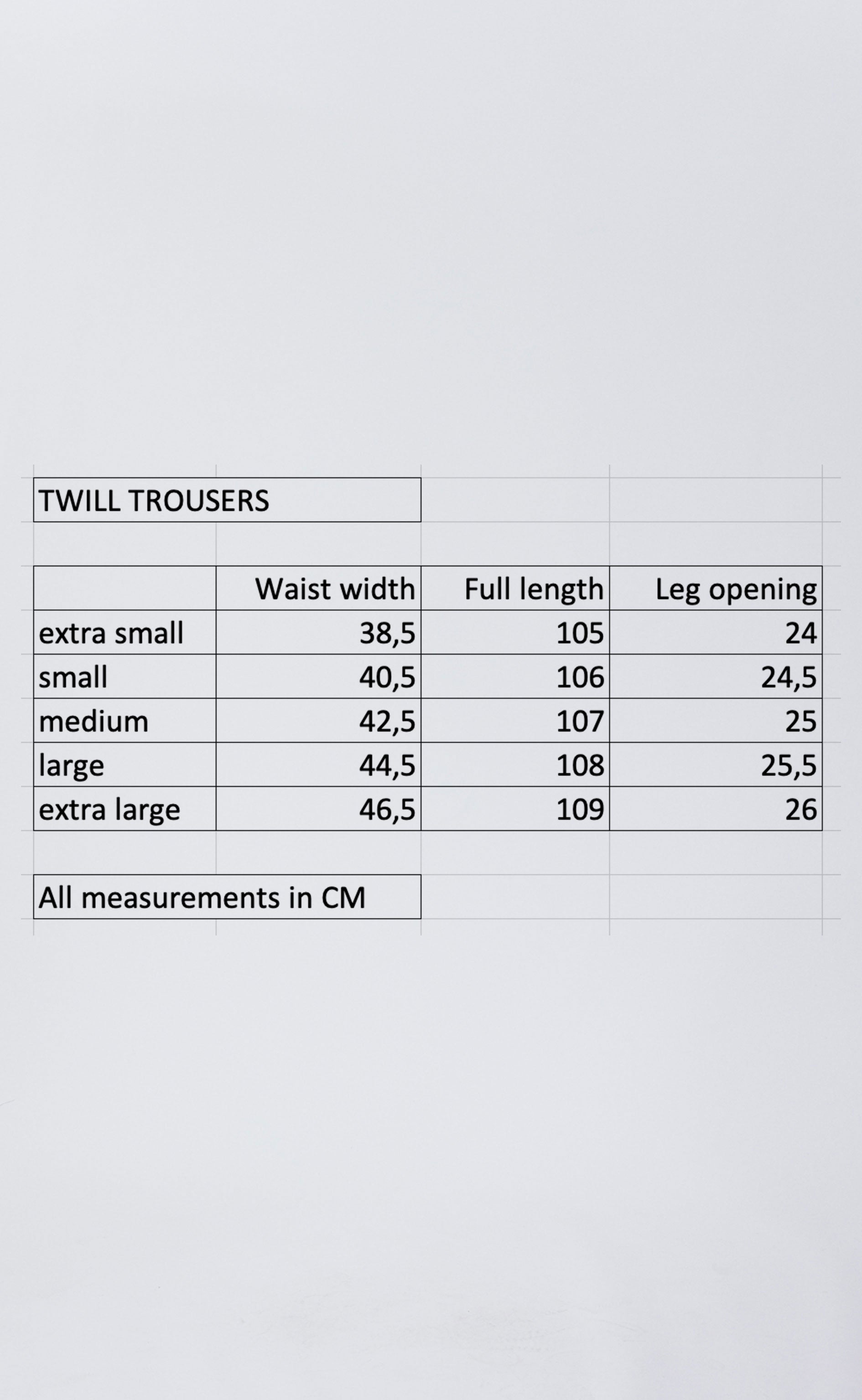 Twill Trousers - Black